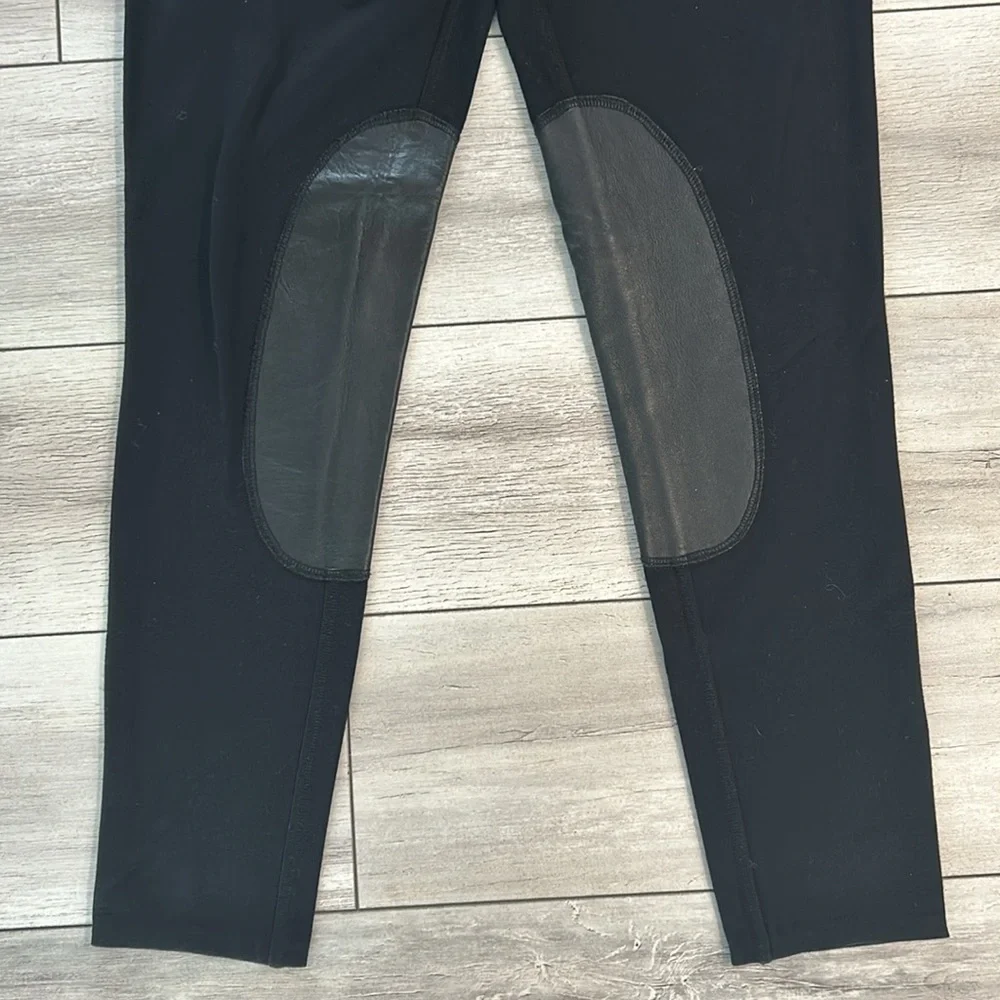 Tory Burch Black leather lined legging Riding Pants size small
